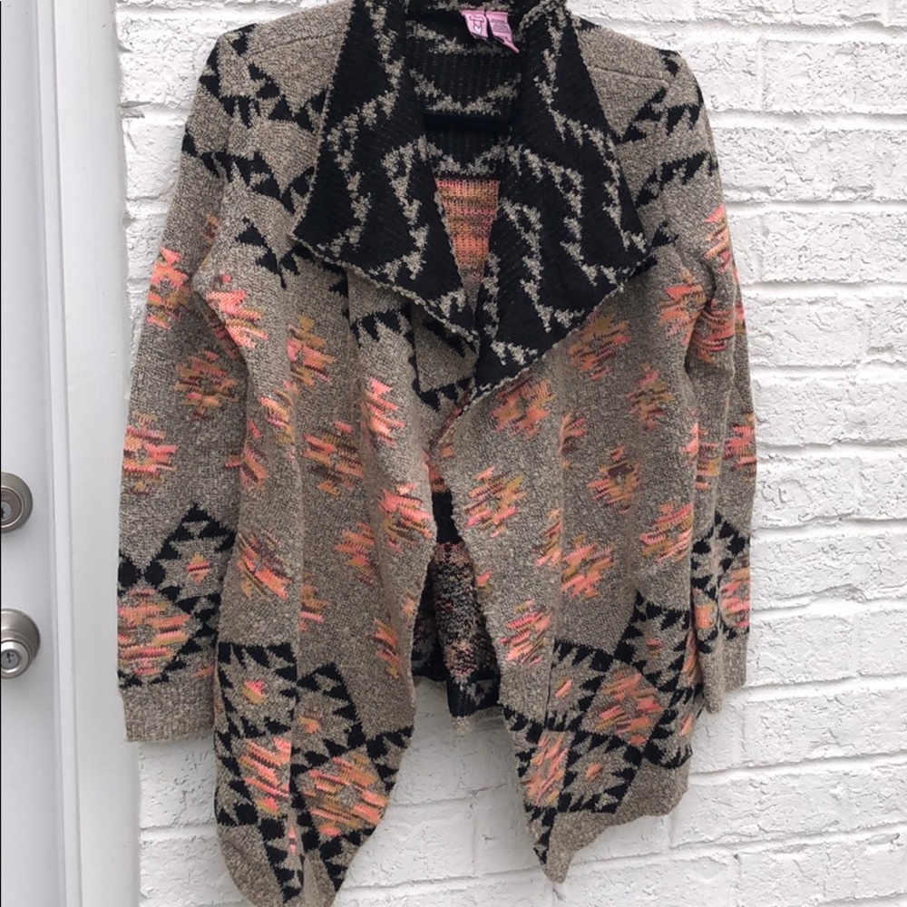Oversized multi color cardigan